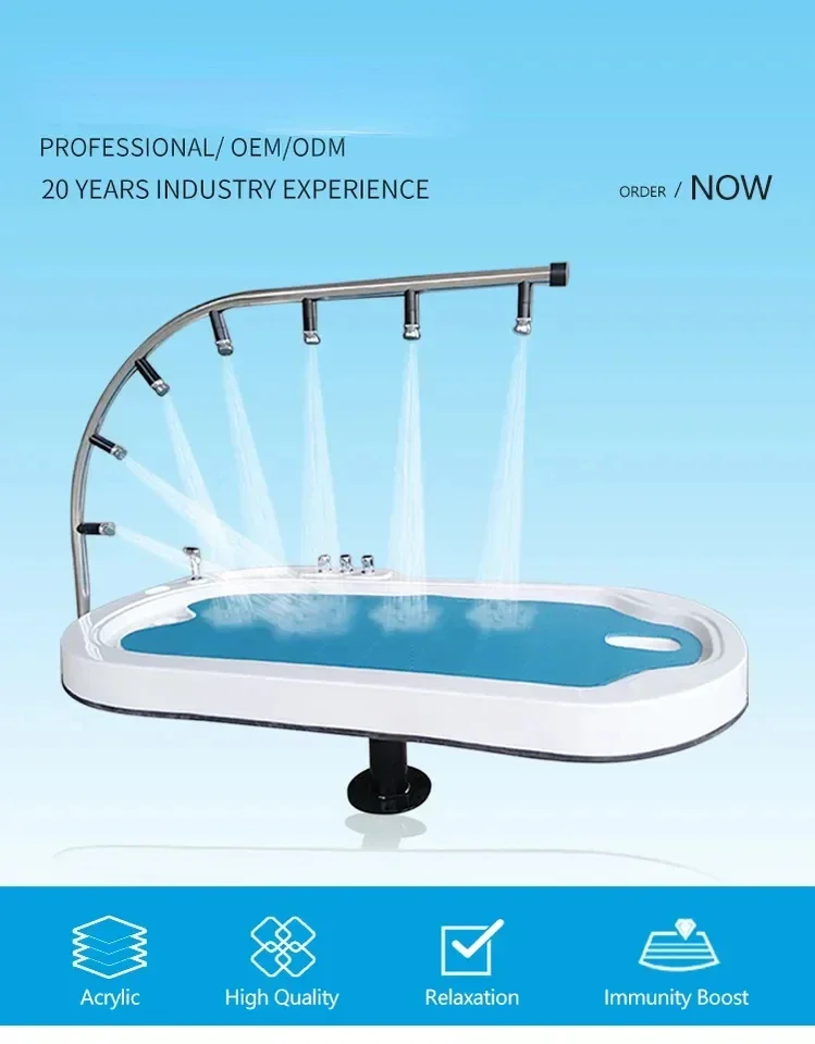 Pikes Заводская цена Акриловый материал OEM Соленая вода Гидромассаж Спа-кровать Vichy