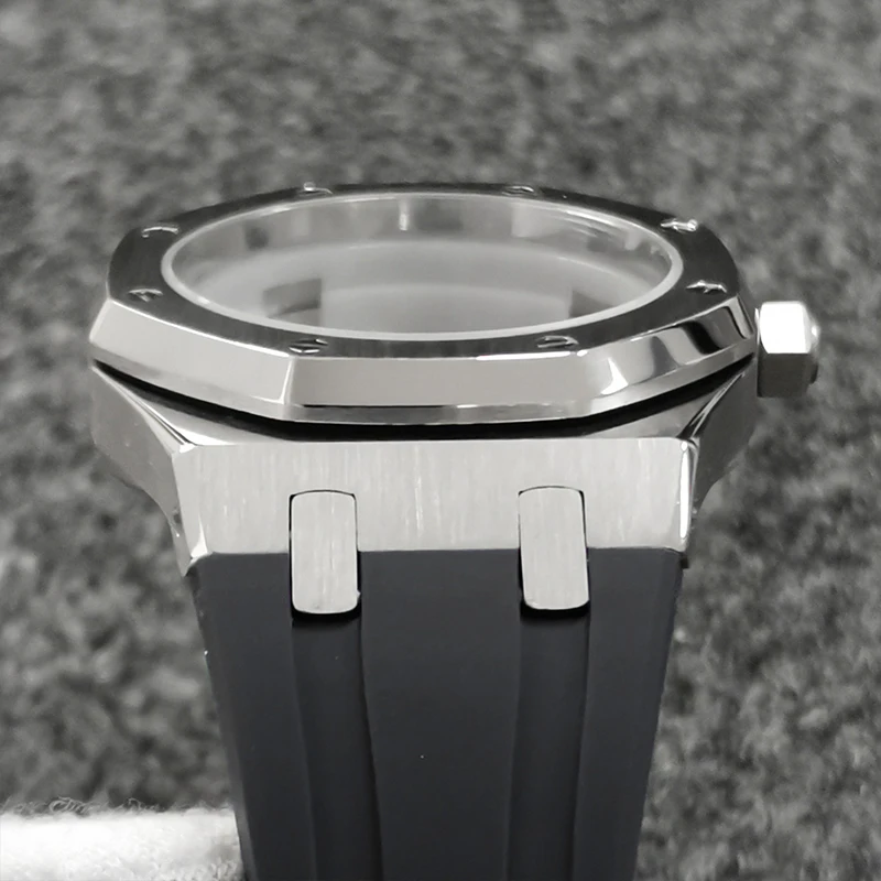 Mod Seiko 41mm Watch Case Sapphire Crystal Glass Fits NH35 NH36 7S26 4R35 Movement Transparent Back Cover Men's Dive Watch Cases