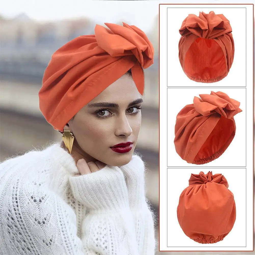 

African Style Muslim Headscarf Cap Headwear Elegant Women's Headwear Muslim Style Headwear Color Mirrored Muslim Donut Hat