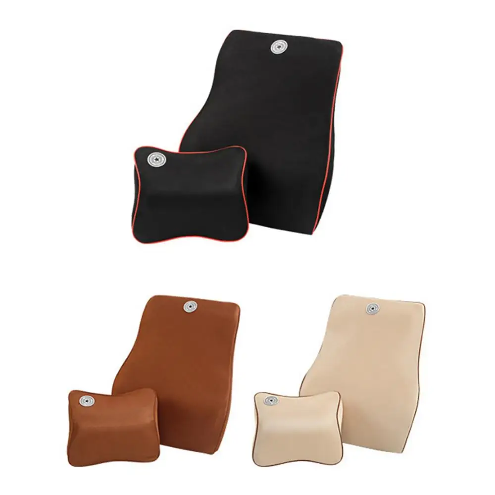 

Solid Car Waist Pillow Durable Seat Back Rest Lumbar Cushion Universal Comfortable Car Pillow Waist Rest Pillow Car Accessories