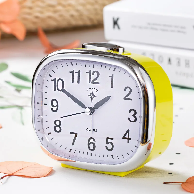 Non Ticking Mechanical With Night Light Home Use Desk Large Display Silent Sweep Snooze Bedside Decoration Alarm Clock