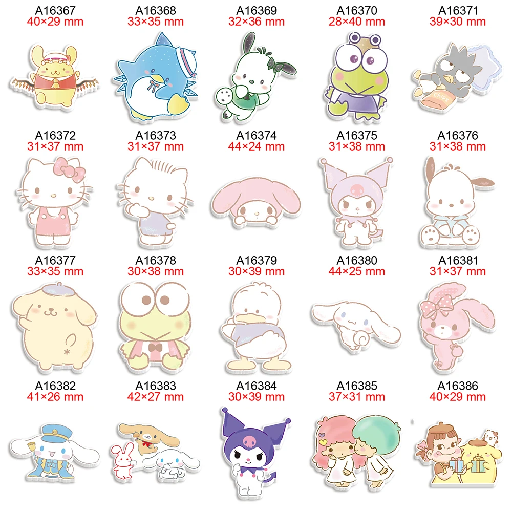 Акриловые аксессуары для бантов Sanrio 30 шт.