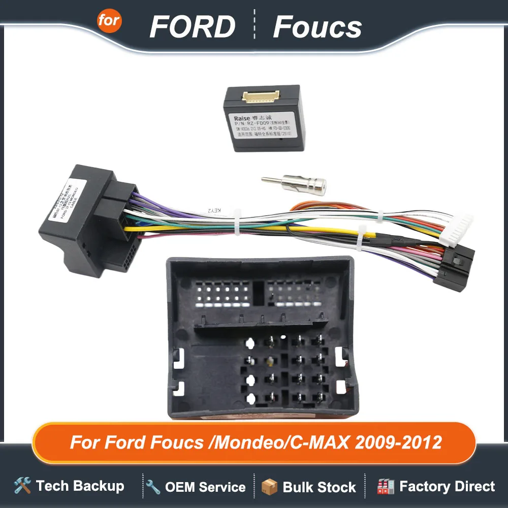 Фото Для Ford C-Max/Fiesta/Focus II/Fusion/Kuga/Mondeo/S-Max/Transit: 2 DIN Android-ресивер с 16-контактным жгутом проводов CANBus №1