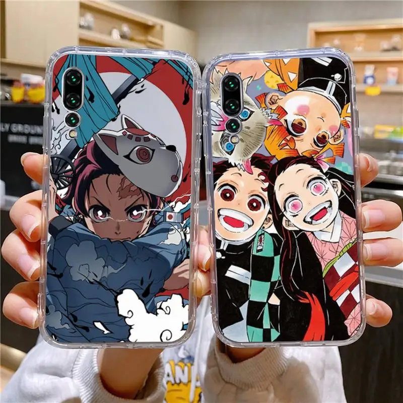 

Cute Japan Demon Slayer Phone Case For Xiaomi 11 Redmi Note 11pro5G 8T 9A 9S 12S K30 10T Pro Ultra K40pro Transparent Case