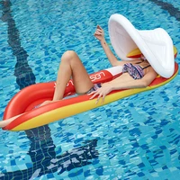inflatable floating row summer inflatable boat with sunshade pool parity toy 2022 new inflatable pool boat thicken holiday
