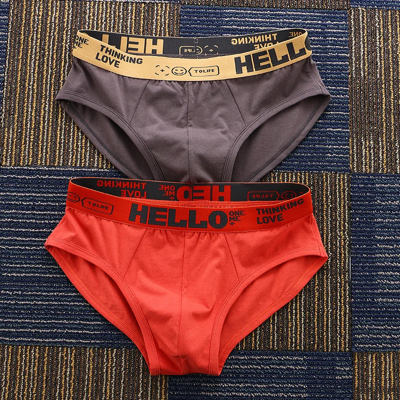 Duppedia Solid color men's cotton Briefs