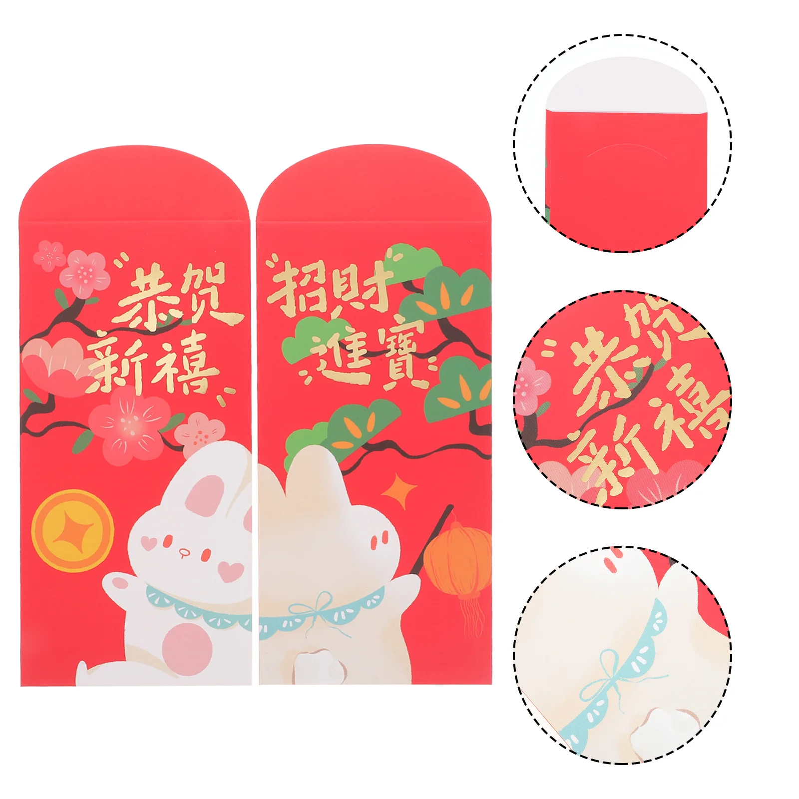 

Red Year Packet Money Rabbit Envelope Envelopes Festival Spring New Packets Gift Chinese Bunny Bao Hong Cartoon Lunar The Pocket