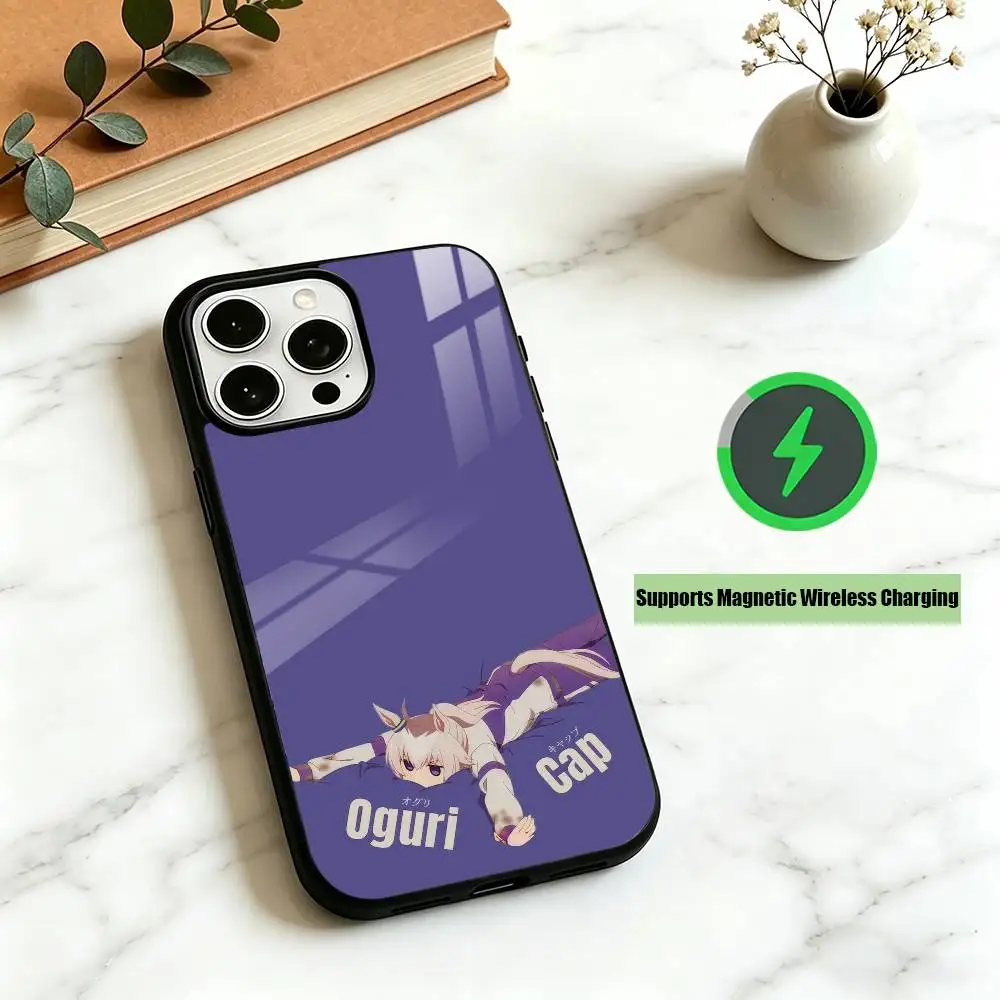 Фото Чехол для телефона O-Oguri Cap Uma Musume Cinderella Gray для iPhone 17, 16, 15, 14, 13, 12 Plus, Pro, совместимый с магнитной беспроводной зарядкой №3