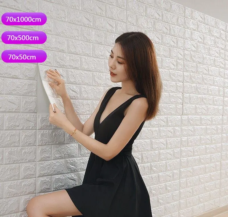 

3D-наклейки на стену с имитацией кирпича, настенные Стикеры из ПЭ пены для спальни, гостиной, детского творчества, декор для стен