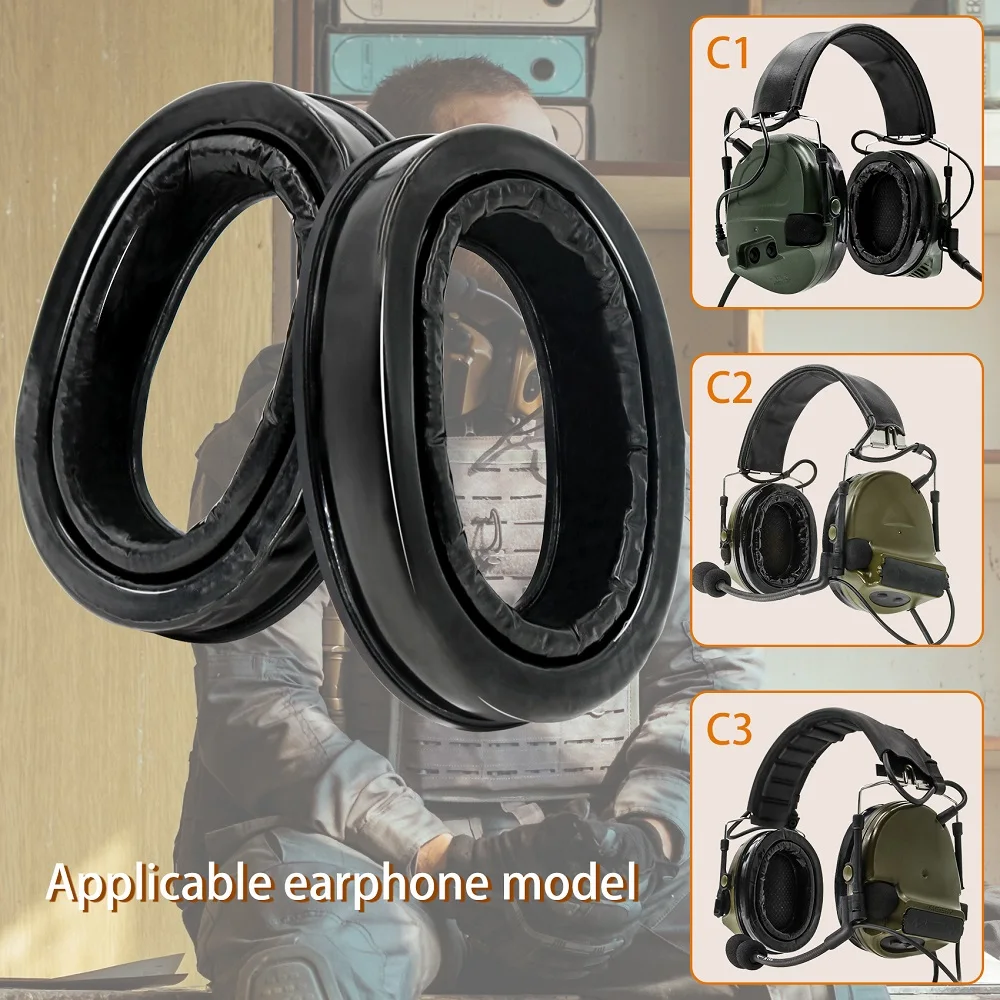 

Tactical COMTAC I II III Tactical Headset Comtac Series Gel Ear Pads for Electronic Noise-Canceling Headphones Replace Earmuffs