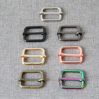 100 pcs wholesale 25mm metal adjuster slider rucksack bag pet dog collar leather sewing accessory straps belt buckle hardware