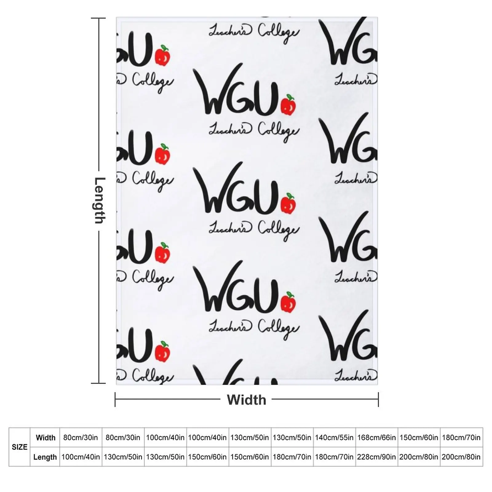 Одеяло для учителей колледжа WGU модные одеяла сна