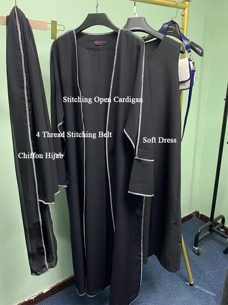 Abayas for Women Dubai Luxury Kaftan Ramadan Muslim Fashion Turkey for Eid Djellaba with Belt Hijia Islamic Abaya Femme Musulman