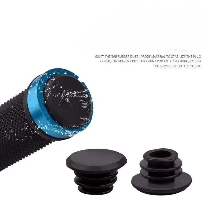 Bicycle Rubber Grips Alloy Lock Non-Slip Handlebar Double Aluminum on Locking
