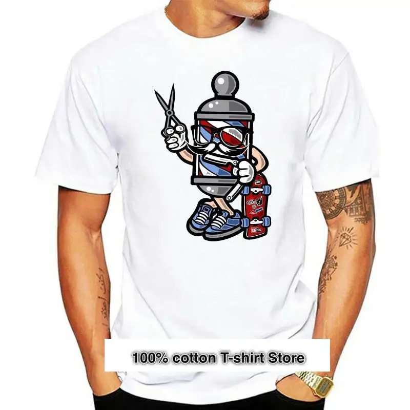 

Camiseta de poste de patinadora de barbero, camiseta blanca para jóvenes de mediana edad, camiseta de The Elder