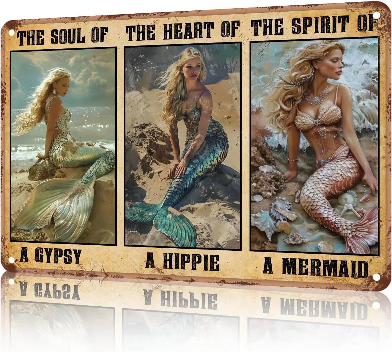 Mermd Metl Sgn The Soul of Gypsy Hert Hppe Забавный Tn Ретро Ktchen Wll Плакат Cfe Br Pub Mn cve 812 nch