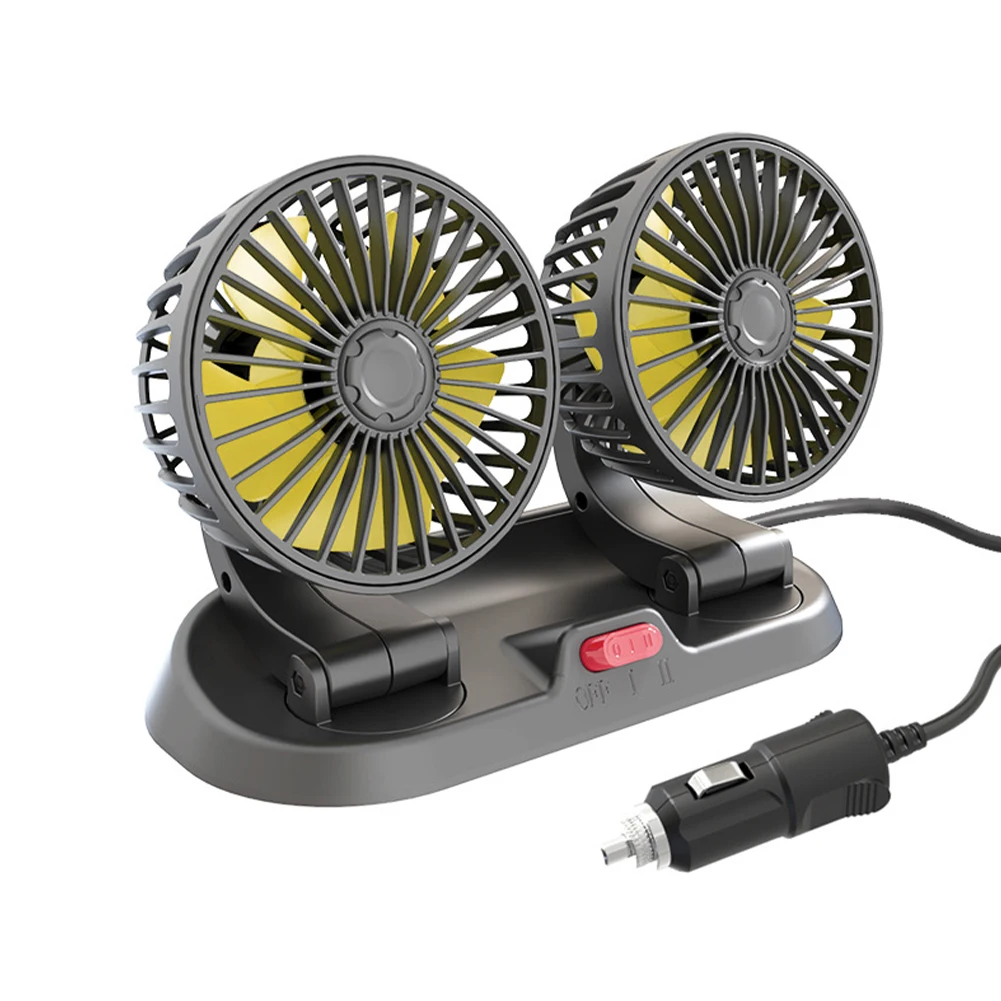 12V/24V car fan cooling Car Fan Dual Head usb car fan 2 Speeds Adjustable For   Auto Cooler Air Fan Car Accessories fan for car