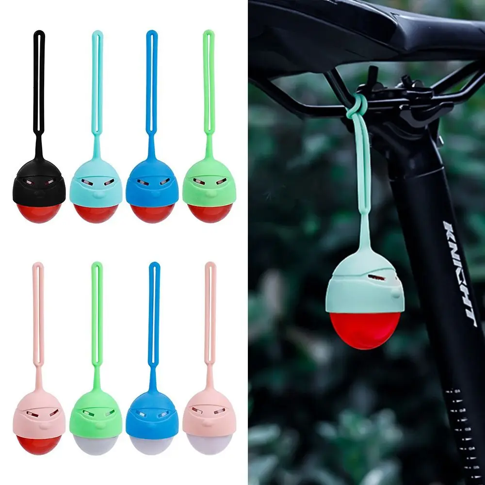 Разноцветный велосипедный задний фонарь в форме яйца красное/белое освещение с