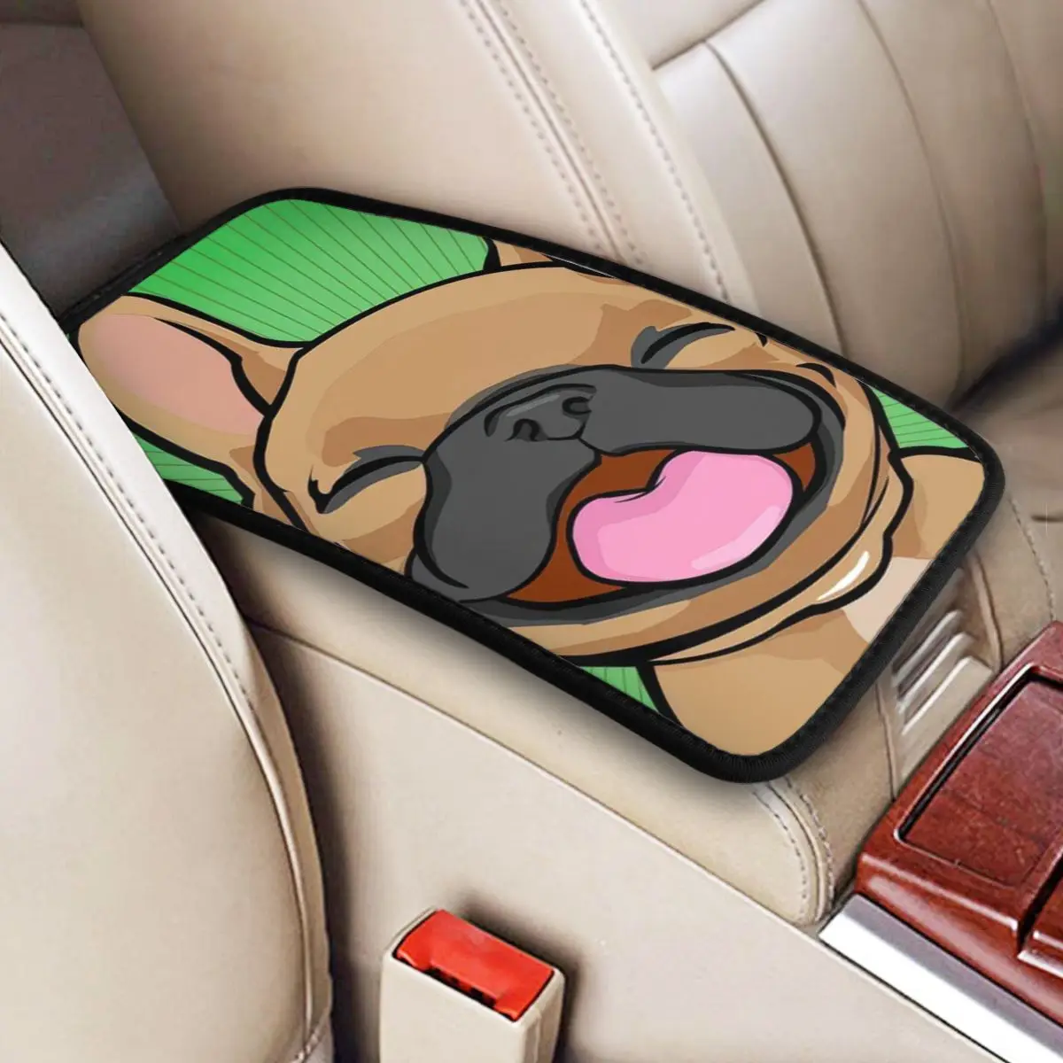 

American Bulldog Car Accessories Car Handrail Box Cushion Custom Print Non-slip Car Armrest Cover