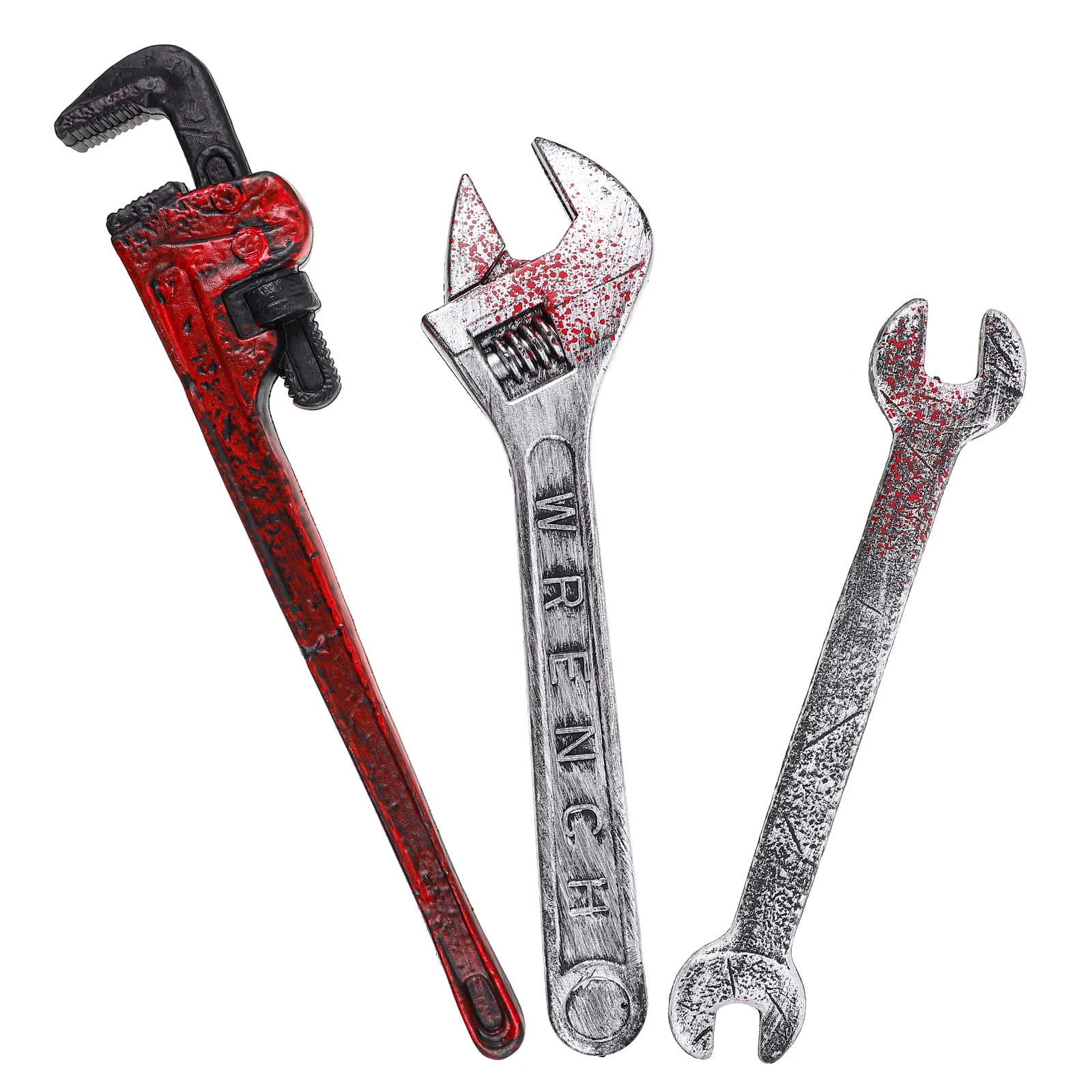 

3pcs Simulated Wrench Halloween Party Cosplay Wrench Creative Wrench Toy Halloween Prop