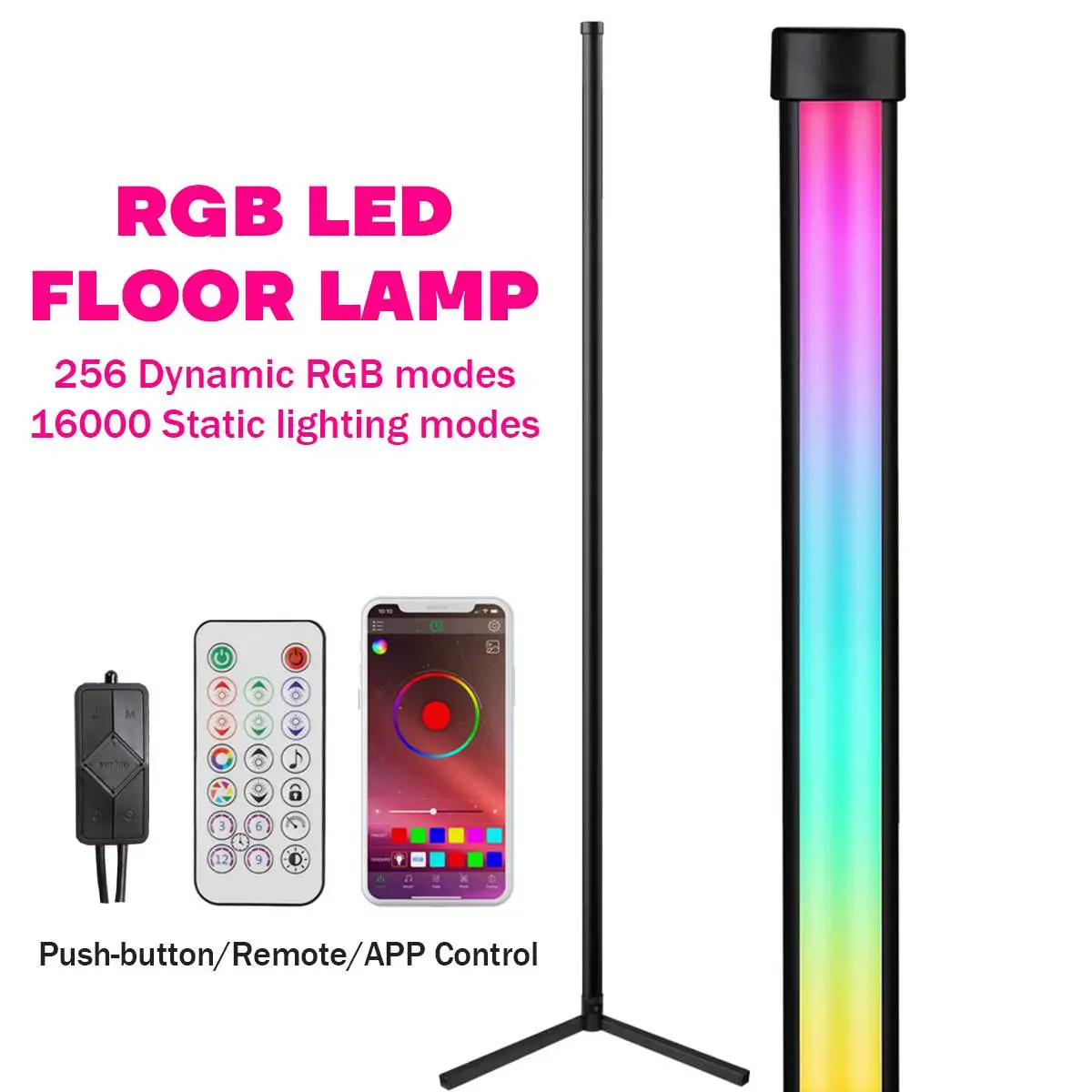 RGB светодиодный ная Напольная Лампа комнатное украшение дома Современная