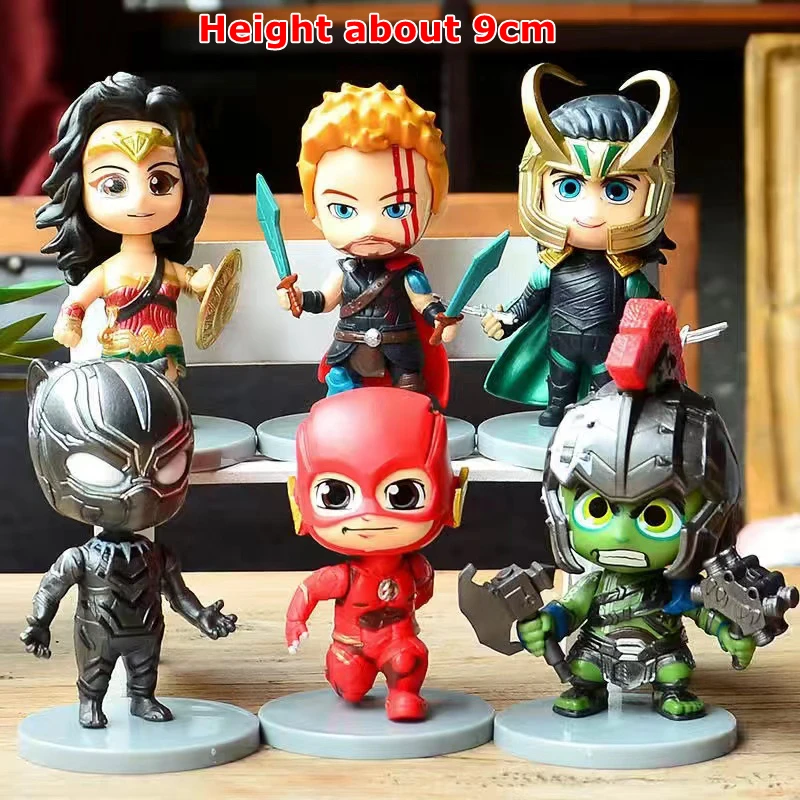 

6pcs/set Marvel Legends Anime Action Figure Toy 10cm Avengers Iron Man Spiderman Figure Model Toys for Children Christmas Gifts