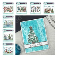 christmas 2022 new arrival decorative tree clear stamps scrapbook diary decoration embossing template diy greeting card handmade