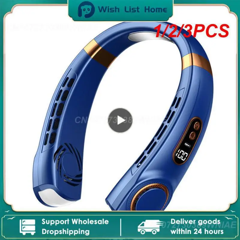 

Вентилятор на шею с воздушным охлаждением, 1600 мАч, 1/2/3 шт.