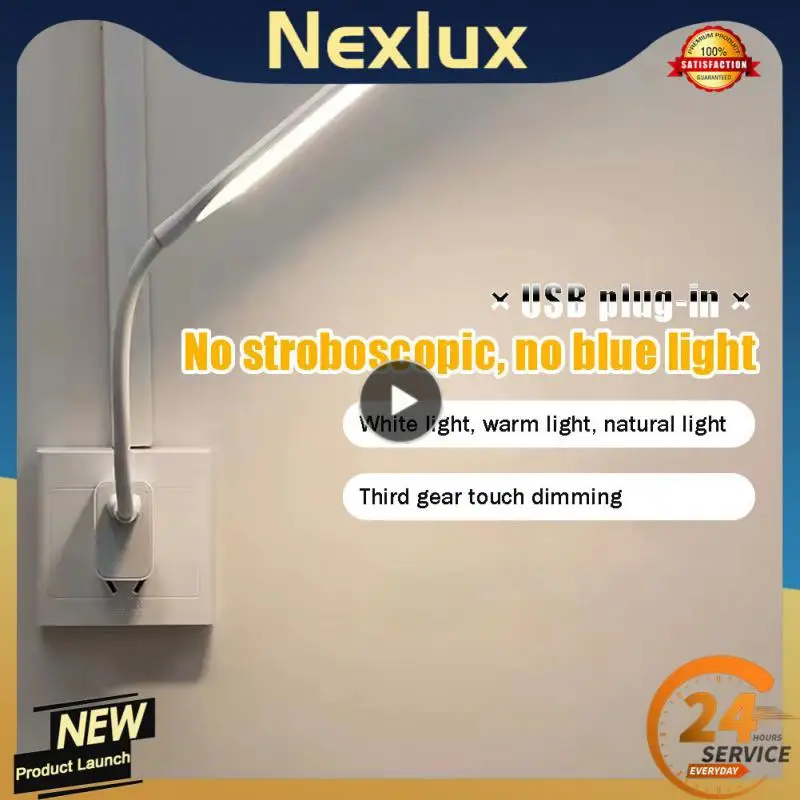 

Table Lamps Usb Led Desk Lamp Portable Eye Protection Dormitory Bedside Lamp Night Light Lamp Direct Plug Book Lights