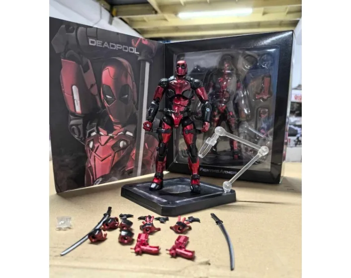 Marvel Мстители UC Fighting Armor Дэдпул ПВХ Человек-паук Фигурки Коллекция Модель Детский