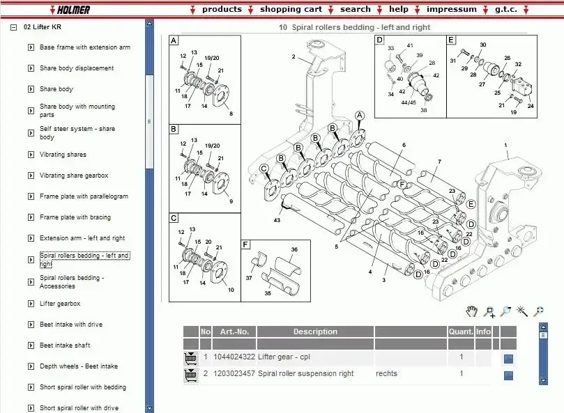 Каталог запасных частей TruckEPC3 Holmer (art.: 3920cf28dacbd) - 3920cf28dacbd
