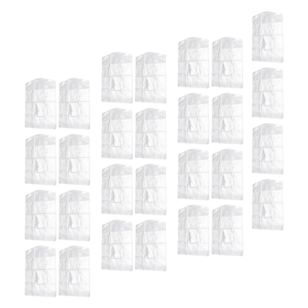 

100 Pcs Hanging Bag Clothes Dustproof Covers Plastic Coat Dry Clean Tool Clear Garment Cleaning Supplies Pouch Hanging Clothes