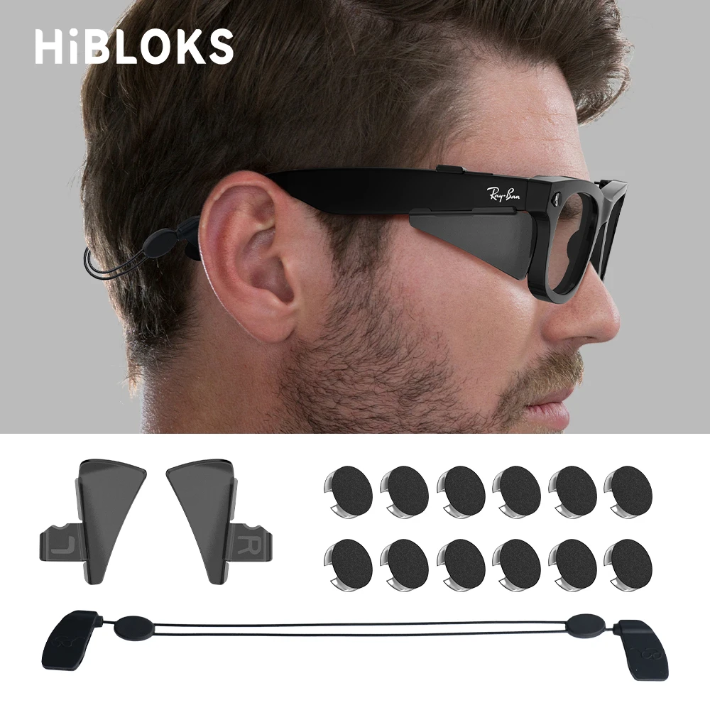 HiBloks для Ray-Ban Meta Wayfarer RW4006 4008 Skyler, солнцезащитные наклейки для подголовникаперегородки, набор ремешков для очков, аксессуары для очков (art.: 3920d0959cb7e) - 3920d0959cb7e