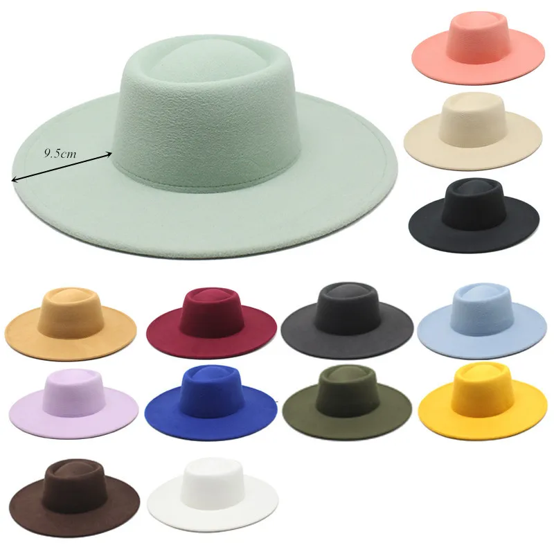 

Шляпа Федора для женщин и мужчин, фетровая широкая Панама, модная дизайнерская пляжная шляпа с черными полями, розовая, для осени и зимы