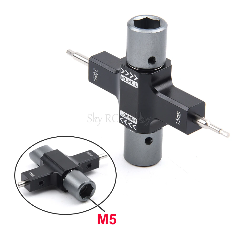 

M5 Screw Nut Wrench with Built in One Way Bearing 1.5mm 2.0mm Screwdriver Release Propeller Motor Tool For RC FPV Racing Drone