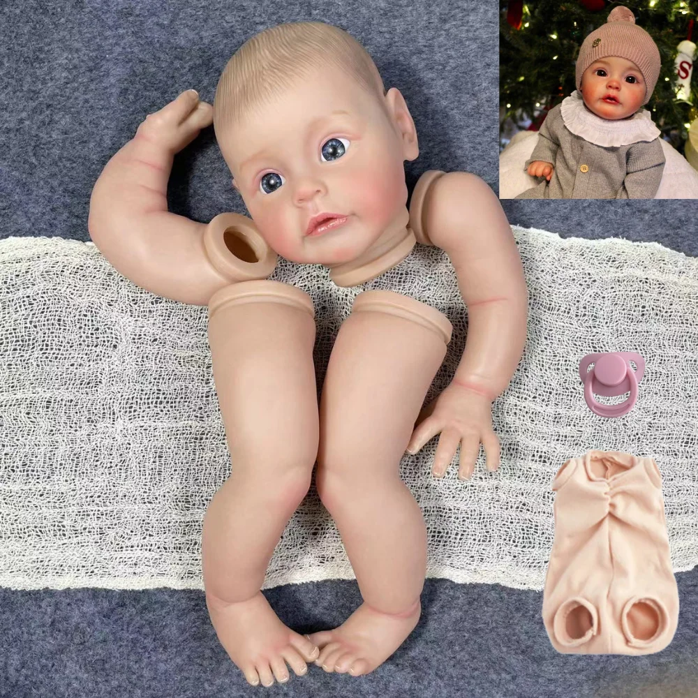 

Набор Кукол Реборн, 24 дюйма, окрашенная кожа SueSue, видимые вены с тканевым телом, незасобранные детали для кукол «сделай сам»