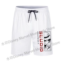 2022 anime one piece luffy summer printed polyester breathable quick dry mens casual jogging sports shorts beach shorts mens