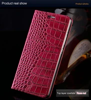 luxury crocodile pattern genuine leather case for iphone x xr xs 8 plus 7plus 6 shockproof flip phone case for iphone 12 pro max