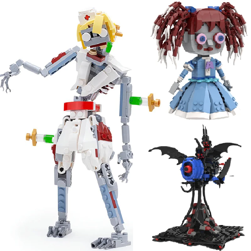 

MOC Halloween Nurse Zombie Figure Model Building Blocks Scary Doll Monster Bricks Toys Children Gift