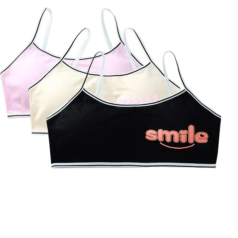 3 шт./лот тренировочные бюстгальтеры для девочек-подростков детское нижнее белье