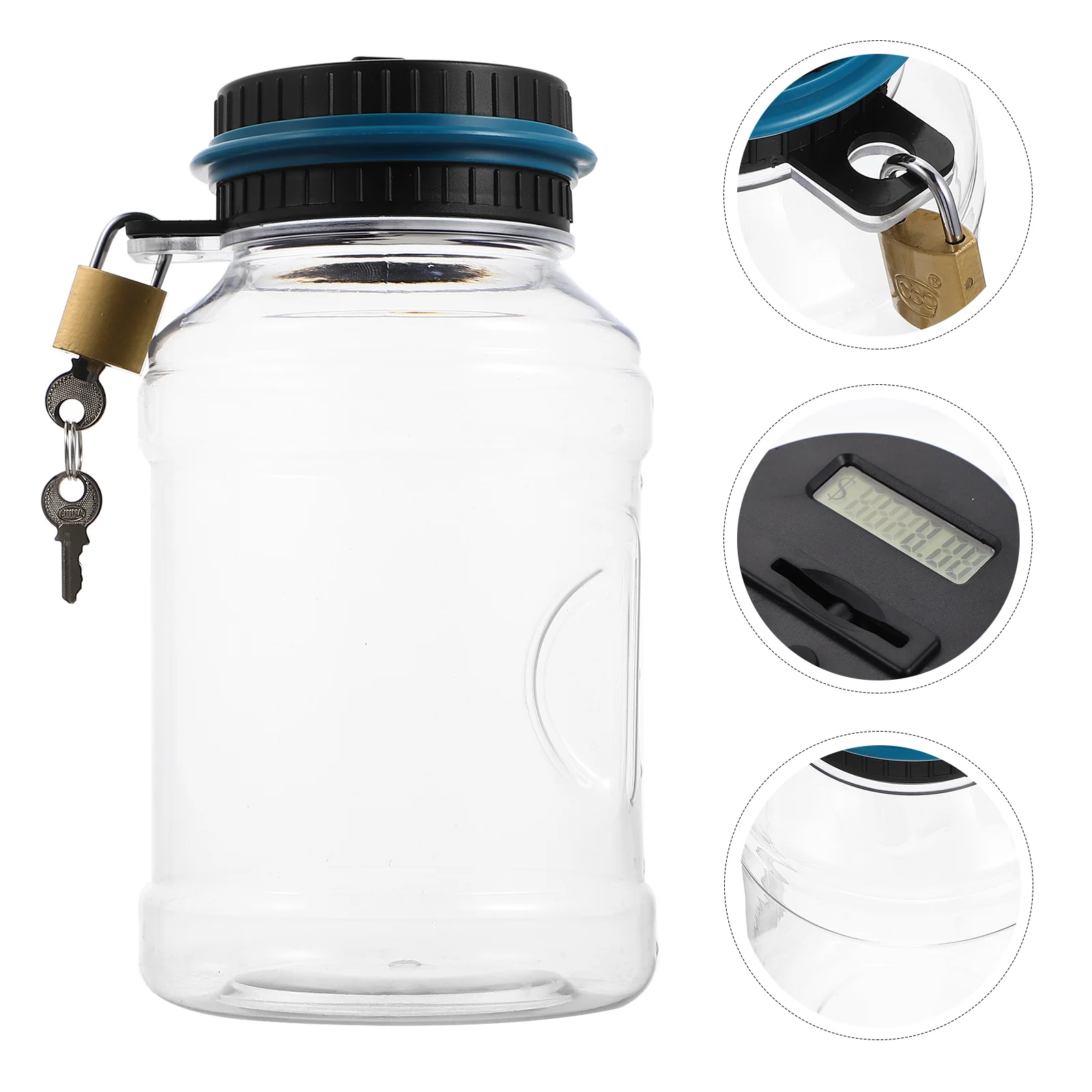 Банка для экономии денег счетная копилка монеты цифровой дисплей отсчеты