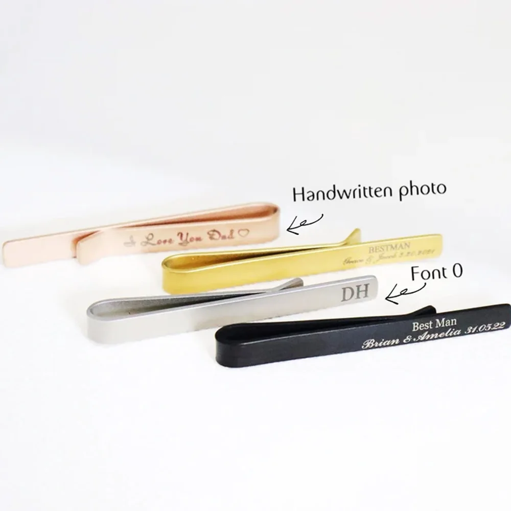 

Personalized Customized DIY Logo Laser Tie Clips Metal Fashion Simple Clasp Practical Necktie Clasp Gifts For Men