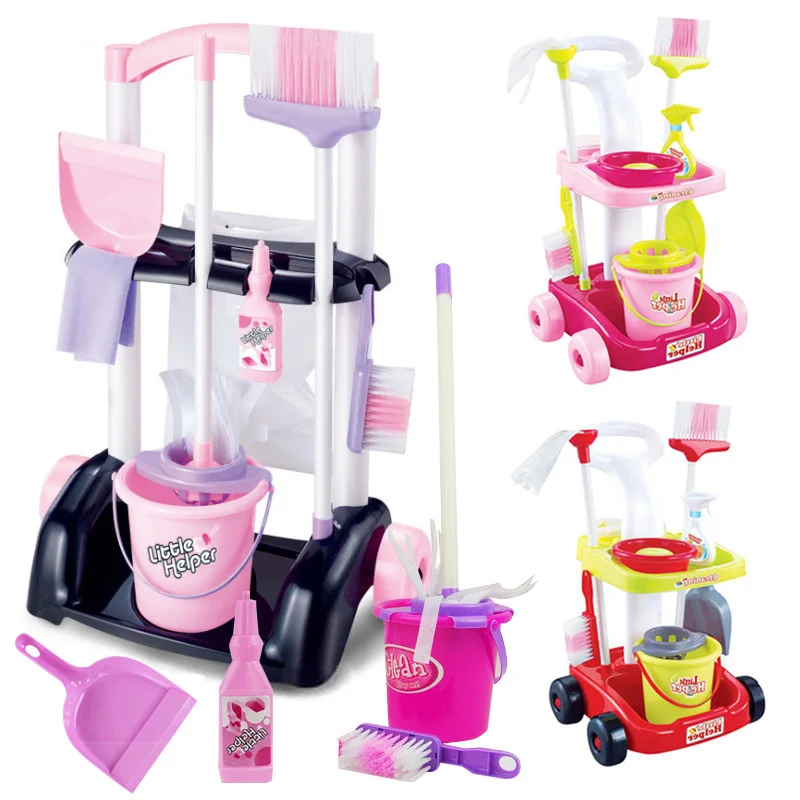 Детский миниатюрный инструмент для уборки дома мальчиков и девочек набор