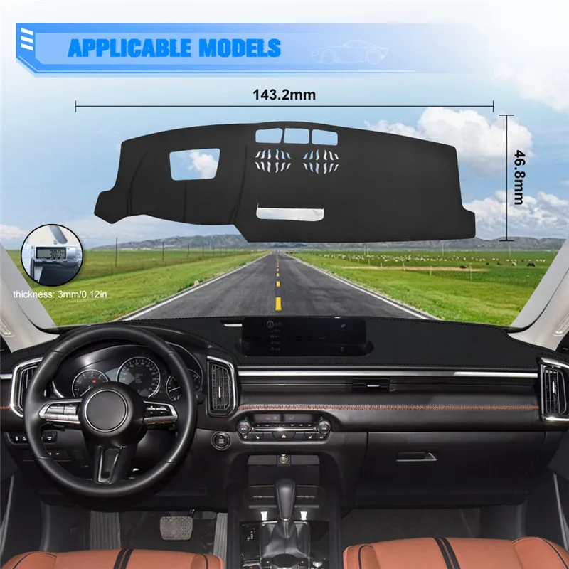 Замшевый кожаный коврик для приборной панели автомобиля чехол автомобильный Mazda