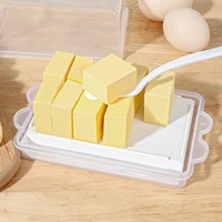butter dish with lid butter box with transparent lid and butter cutter airtight anti slip butter keeper clear butter container
