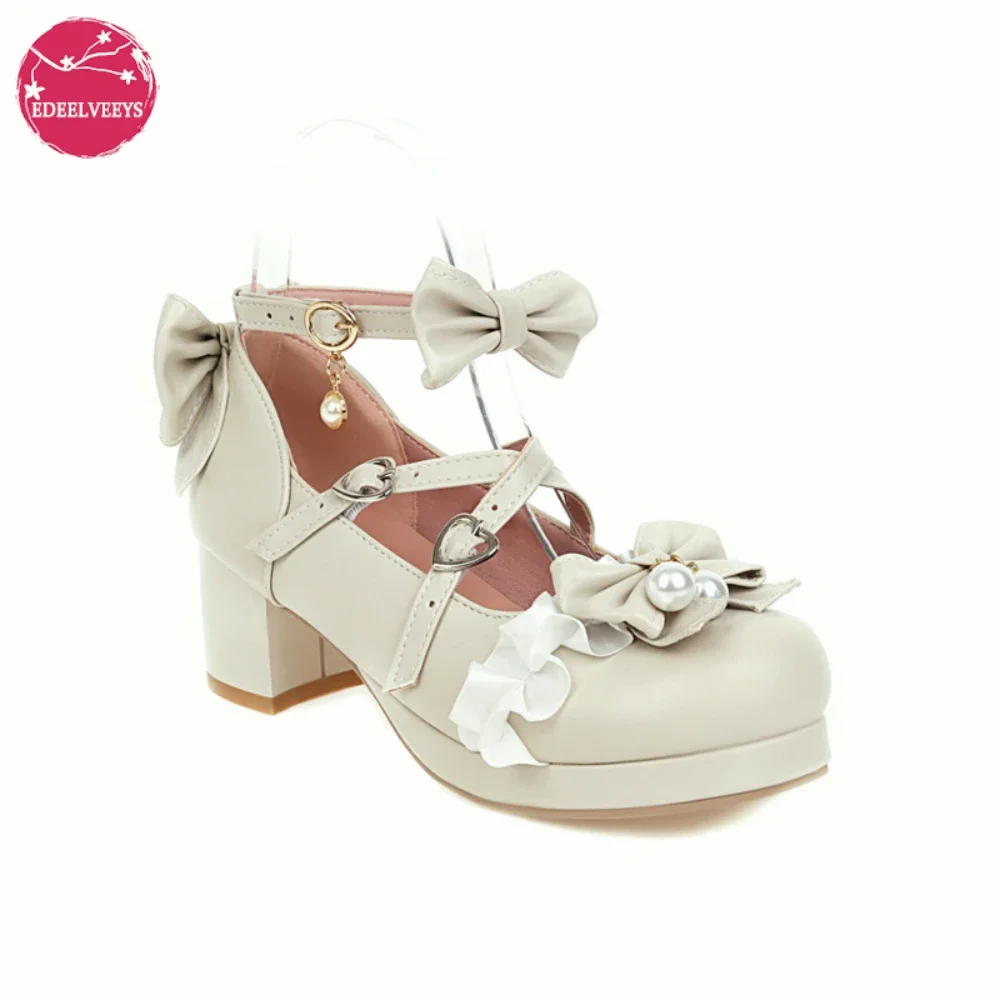 Женские туфли Мэри Джейн в стиле Лолиты классические модельные туфли-лодочки на