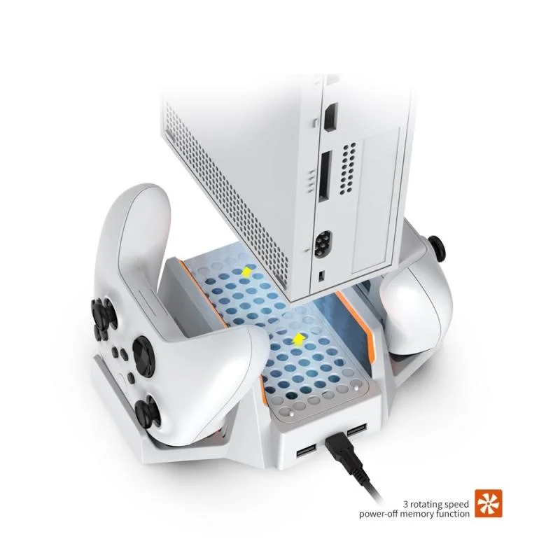 

Multi-function Charging Base Cooling Fan For Game Consoles Xbox Series Host Wireless Gamepad Gamer Charger Stand Accessories