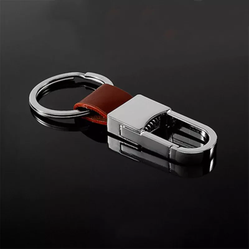 

2022 High-end keychain men's car leather keychain men's waist buckle keychain key ring leather keychain car key holder