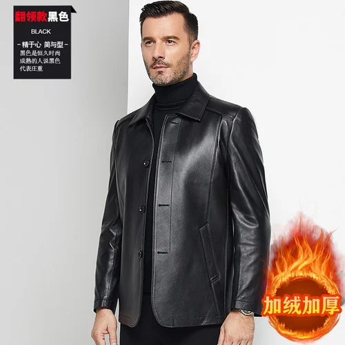 

Men Jacket Real Clothing Leather 100% Sheepskin Short Jackets for Men Thin Black Motorcycle Male Leather Jacket Chaquetas