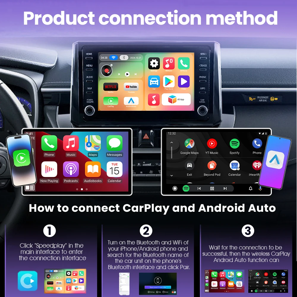 Android 13 беспроводной Carplay Auto для Netflix Youtube Global Langages Box Maxus G10 EV80 D90 T60 V80 ДОСТАВКА 9/7